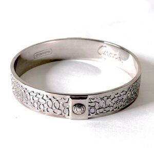 Coach Silver Embossed Bracelet